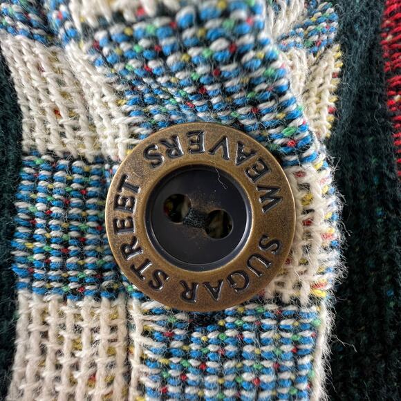 VTG Sugar Street Weavers Nutcrackers Christmas Tapestry Cardigan Sweater USA M - Picture 9 of 12